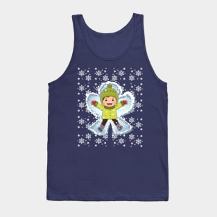 kid doing a snow angel Tank Top